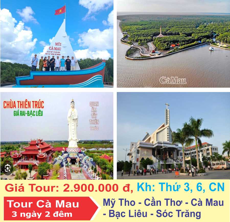 Tour Cà mau 3 ngày 2 đêm