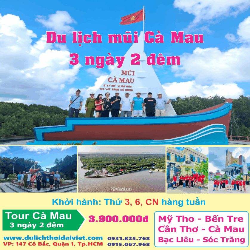 Tour Cà mau 3 ngày 2 đêm