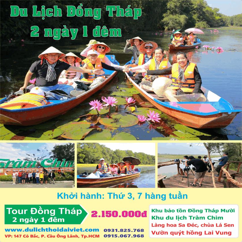 Tour Đồng Tháp An Giang 2 ngày