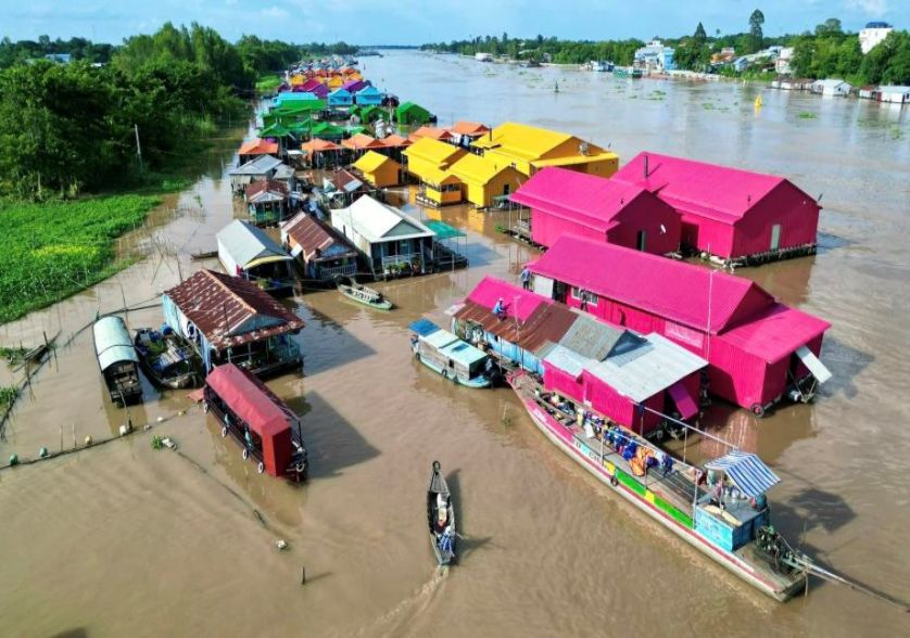 làng bè sắc màu An Giang